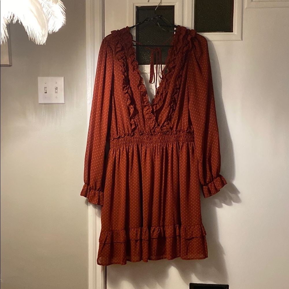 Lightweight semi sheer cinched waste dress new W/o tags size 2x